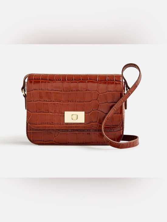 J. Crew Handbags - NWOT New JCrew Edie crossbody bag in Italian croc-embossed leather